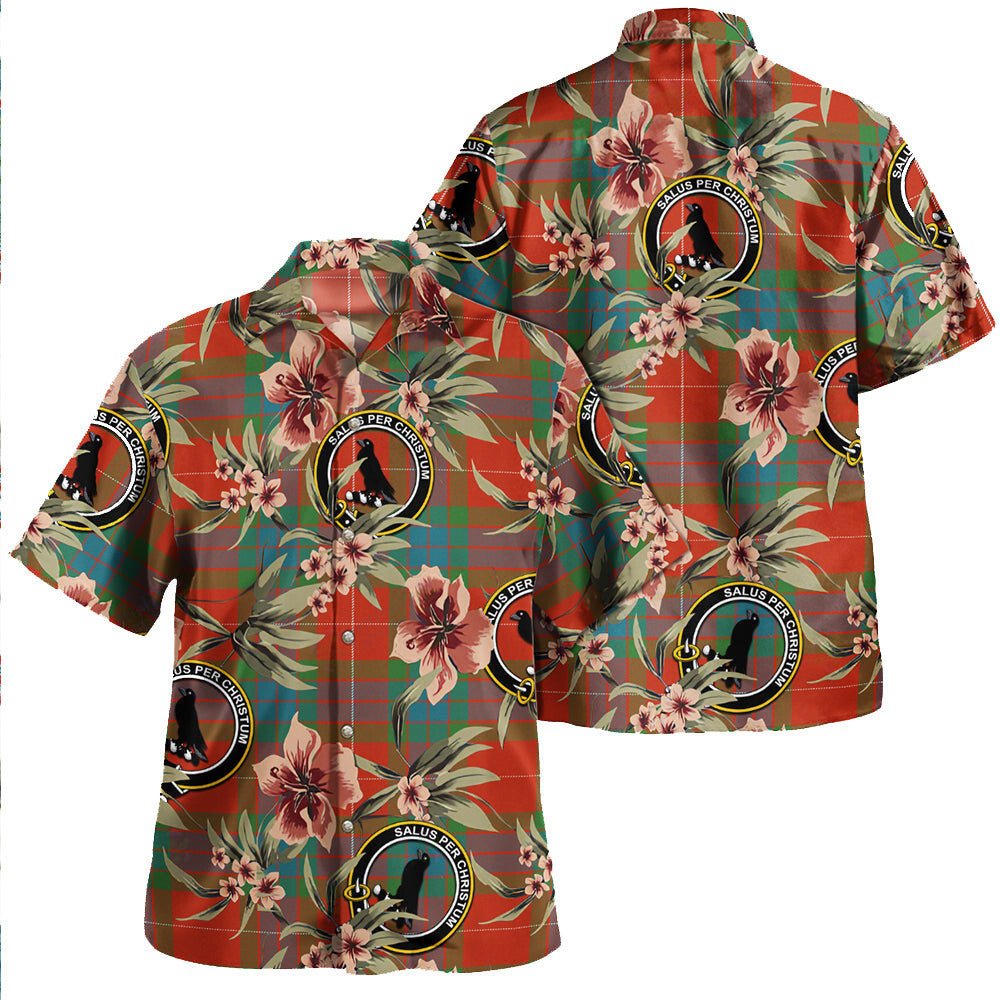 Abernethy Ancient Tartan Clan Crest Badge Aloha Hawaiian Shirt Tropical Old Style II42 Abernethy Ancient Tartan Tartan Today   