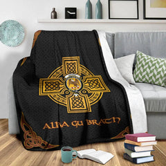 Agnew Clan Crest Premium Blanket Black  Celtic Cross Style HI32 Clan Ross Tartan Today   