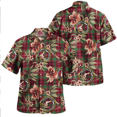 Ainslie Weathered Tartan Clan Crest Badge Aloha Hawaiian Shirt Tropical Old Style JS75 Ainslie Weathered Tartan Tartan Today   