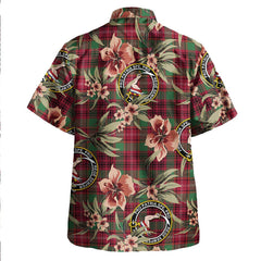 Ainslie Weathered Tartan Clan Crest Badge Aloha Hawaiian Shirt Tropical Old Style JS75 Ainslie Weathered Tartan Tartan Today   
