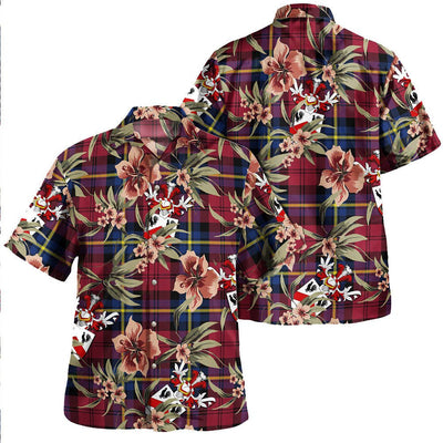Aitken Modern Tartan Clan Crest Badge Aloha Hawaiian Shirt Tropical Old Style KG81