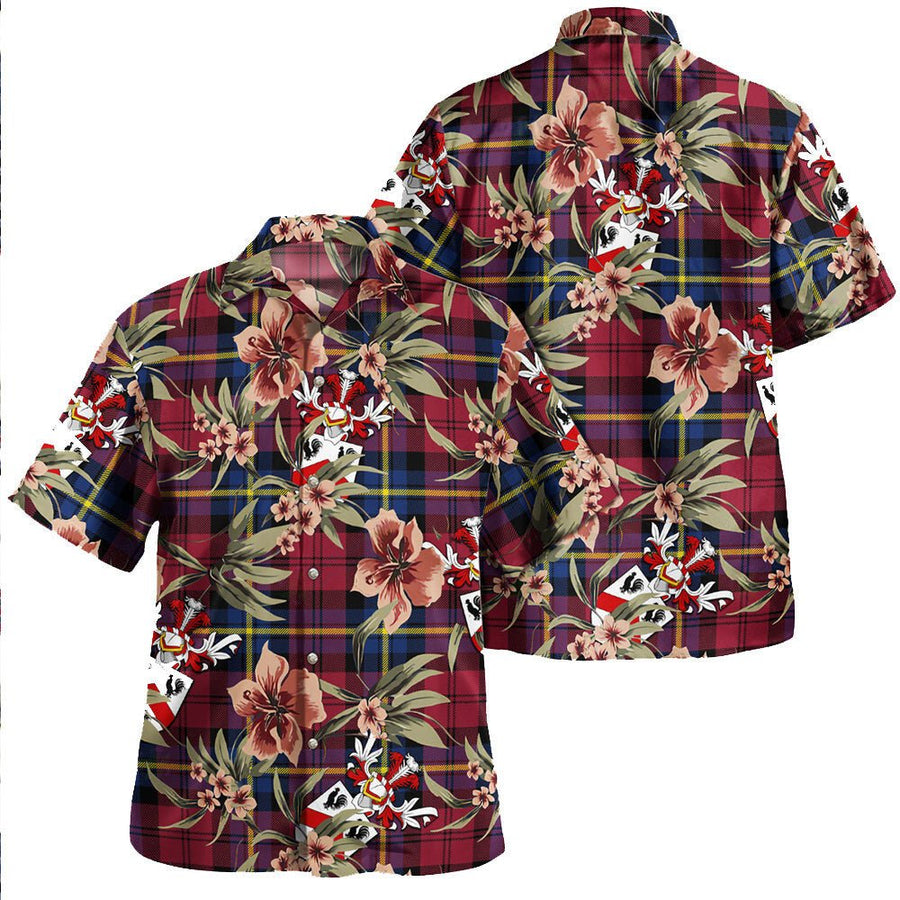 Aitken Modern Tartan Clan Crest Badge Aloha Hawaiian Shirt Tropical Old Style KG81 Aitken Modern Tartan Tartan Today   