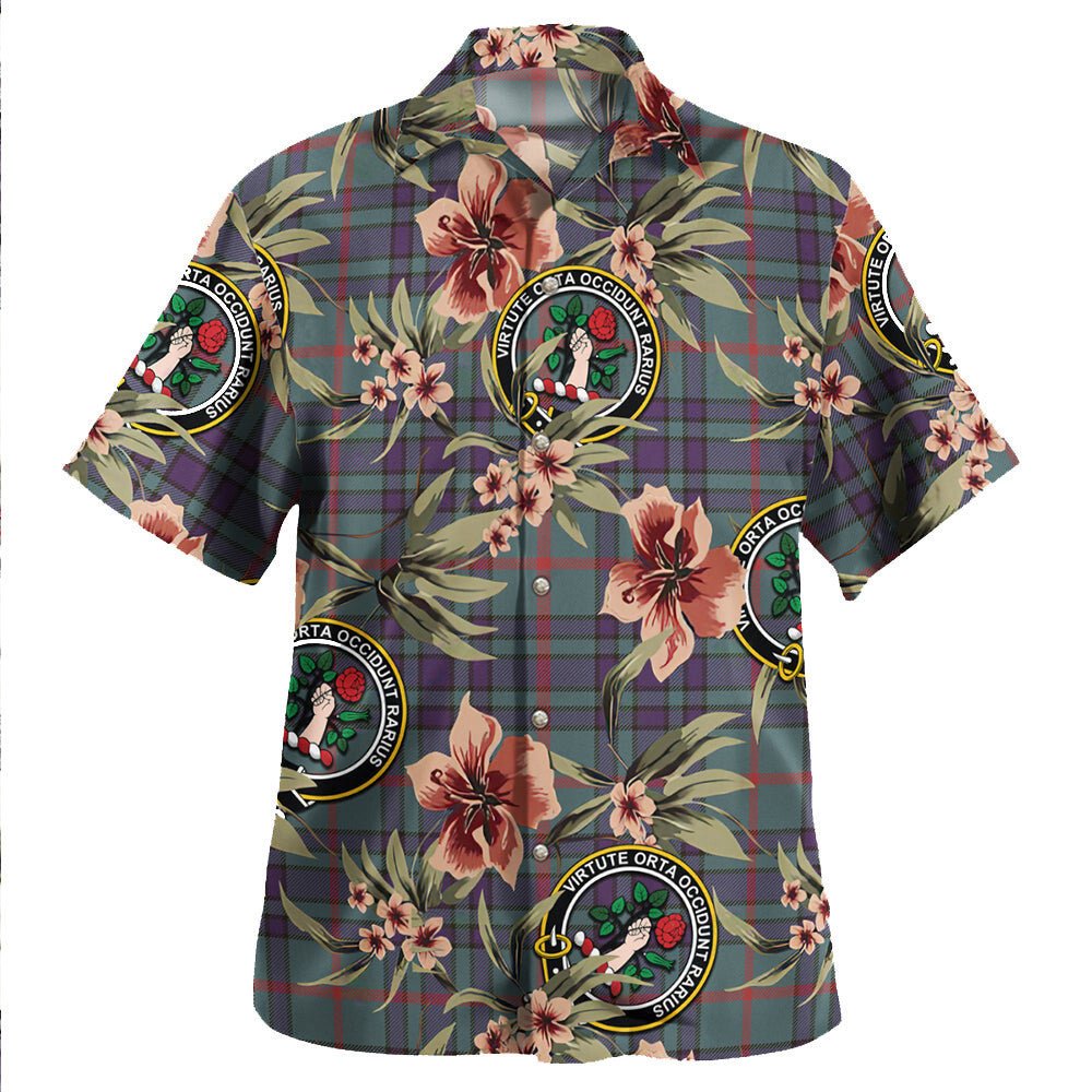 Aiton Weathered Tartan Clan Crest Badge Aloha Hawaiian Shirt Tropical Old Style ZF32 Aiton Weathered Tartan Tartan Today   