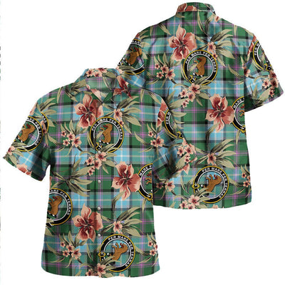 Alexander of Menstry Hunting Ancient Tartan Clan Crest Badge Aloha Hawaiian Shirt Tropical Old Style WP15