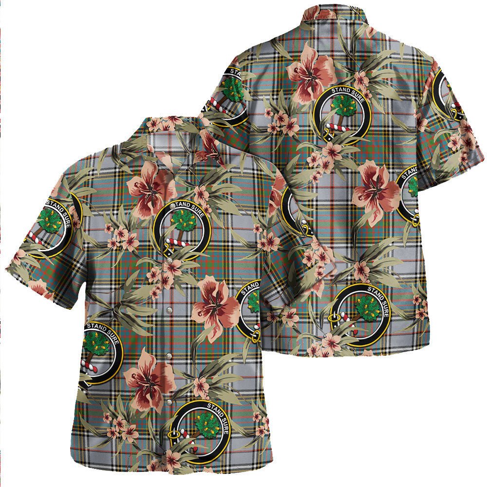Anderson Ross Ancient Tartan Clan Crest Badge Aloha Hawaiian Shirt Tropical Old Style VH31 Anderson Ross Ancient Tartan Tartan Today   