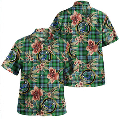 Arbuthnot Ancient Tartan Clan Crest Badge Aloha Hawaiian Shirt Tropical Old Style XG51 Arbuthnot Ancient Tartan Tartan Today   