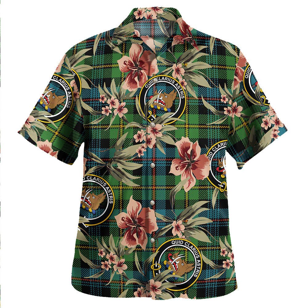 Baillie Ancient Tartan Clan Crest Badge Aloha Hawaiian Shirt Tropical Old Style AD60 Baillie Ancient Tartan Tartan Today   