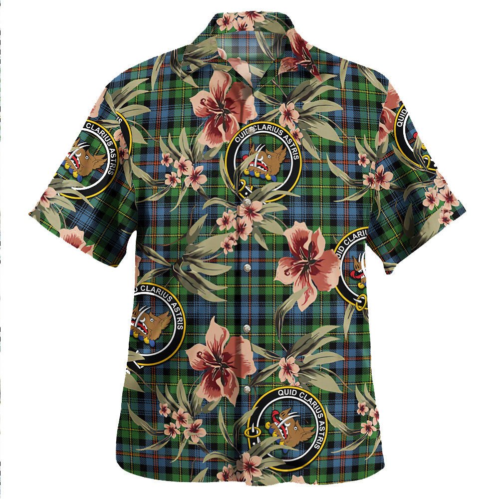 Baillie of Lamington Weathered Tartan Clan Crest Badge Aloha Hawaiian Shirt Tropical Old Style CP20 Baillie of Lamington Weathered Tartan Tartan Today   
