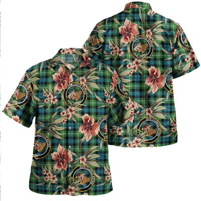 Baillie of Polkemmet Ancient Tartan Clan Crest Badge Aloha Hawaiian Shirt Tropical Old Style MG97