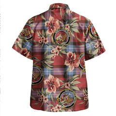 Baillie of Polkemmet Red Tartan Clan Crest Badge Aloha Hawaiian Shirt Tropical Old Style VX50 Baillie of Polkemmet Red Tartan Tartan Today   
