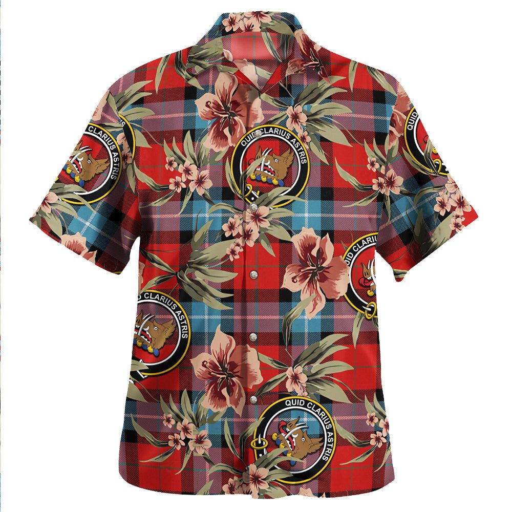 Baillie of Polkemmet Red Weathered Tartan Clan Crest Badge Aloha Hawaiian Shirt Tropical Old Style DF94 Baillie of Polkemmet Red Weathered Tartan Tartan Today   