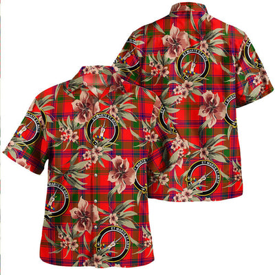 Bain Tartan Clan Crest Badge Aloha Hawaiian Shirt Tropical Old Style PU35