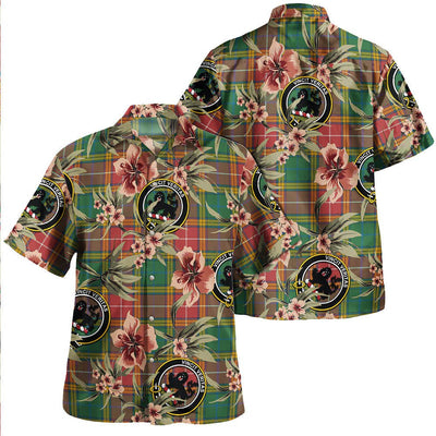 Baxter of Balgavies Ancient Tartan Clan Crest Badge Aloha Hawaiian Shirt Tropical Old Style IT58