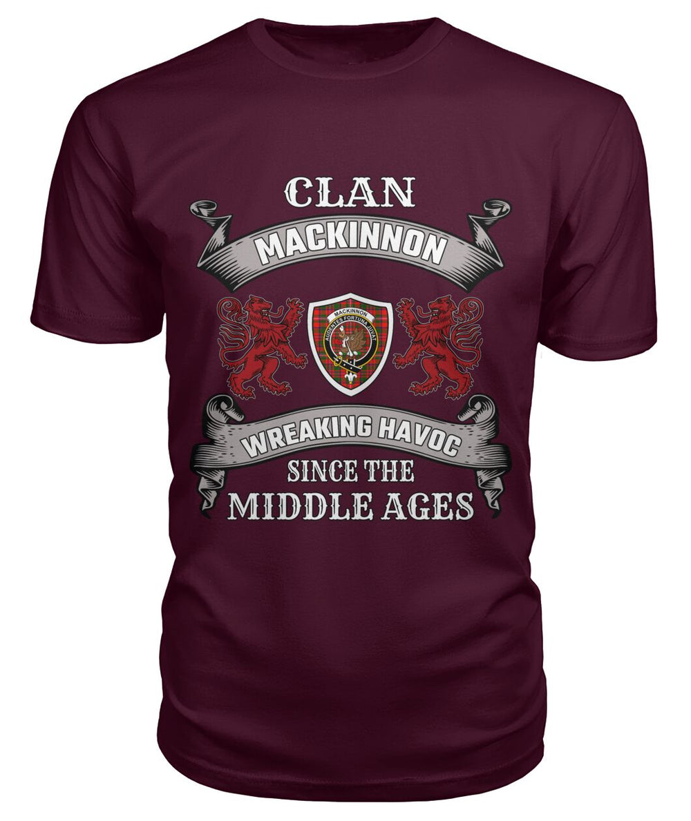 Clan MacKinnon Family Tartan 2D T-ShirtDC39 MacKinnon Tartan 2D T-Shirt Tartan T-Shirt Maroon S MacKinnon Tartan 2D T-Shirt