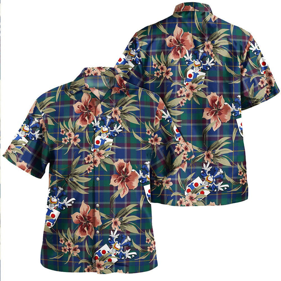 Belfrage (Belfarge) Modern Tartan Clan Crest Badge Aloha Hawaiian Shirt Tropical Old Style WE14 Belfrage (Belfarge) Modern Tartan Tartan Today   