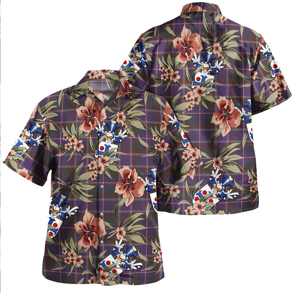 Belfrage (Belfarge) Weathered Tartan Clan Crest Badge Aloha Hawaiian Shirt Tropical Old Style UH82 Belfrage (Belfarge) Weathered Tartan Tartan Today   