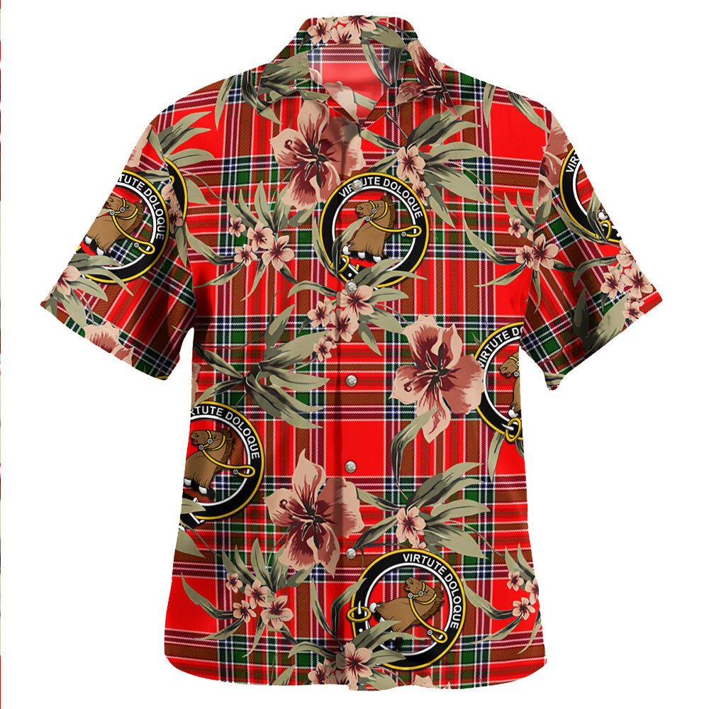 Binning Tartan Clan Crest Badge Aloha Hawaiian Shirt Tropical Old Style OZ90 Binning Tartan Tartan Today   