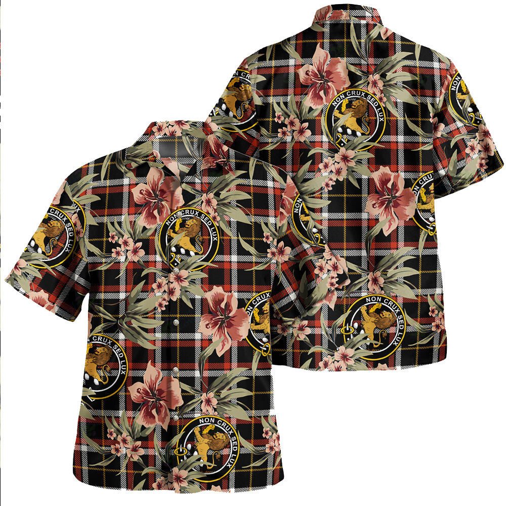 Black (DCD) Ancient Tartan Clan Crest Badge Aloha Hawaiian Shirt Tropical Old Style GL99 Black (DCD) Ancient Tartan Tartan Today   