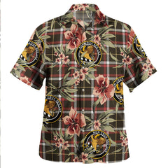 Black (DCD) Weathered Tartan Clan Crest Badge Aloha Hawaiian Shirt Tropical Old Style PQ87 Black (DCD) Weathered Tartan Tartan Today   