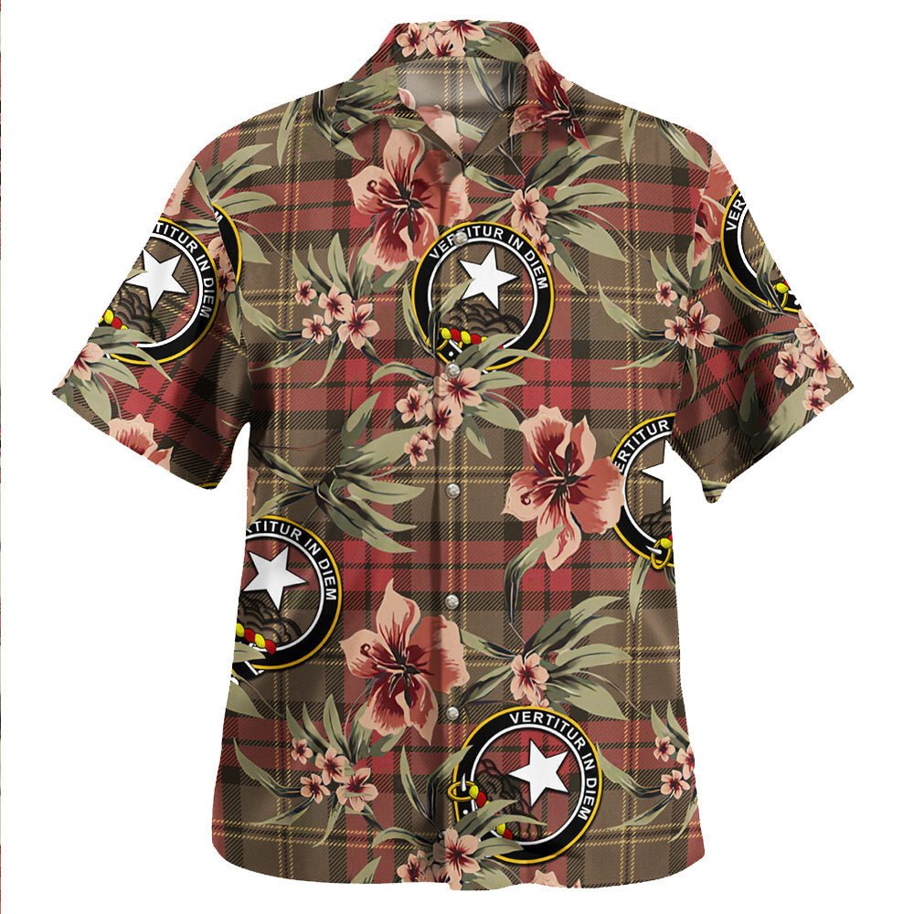 Blackstock Hunting Weathered Tartan Clan Crest Badge Aloha Hawaiian Shirt Tropical Old Style OA97 Blackstock Hunting Weathered Tartan Tartan Today   
