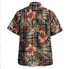 Borthwick Ancient Tartan Clan Crest Badge Aloha Hawaiian Shirt Tropical Old Style GR53 Borthwick Ancient Tartan Tartan Today   