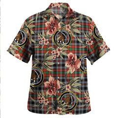 Borthwick Ancient Tartan Clan Crest Badge Aloha Hawaiian Shirt Tropical Old Style GR53 Borthwick Ancient Tartan Tartan Today   