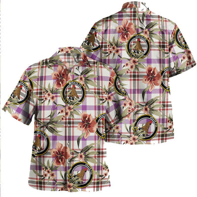 Boswell Dress Weathered Tartan Clan Crest Badge Aloha Hawaiian Shirt Tropical Old Style AS26