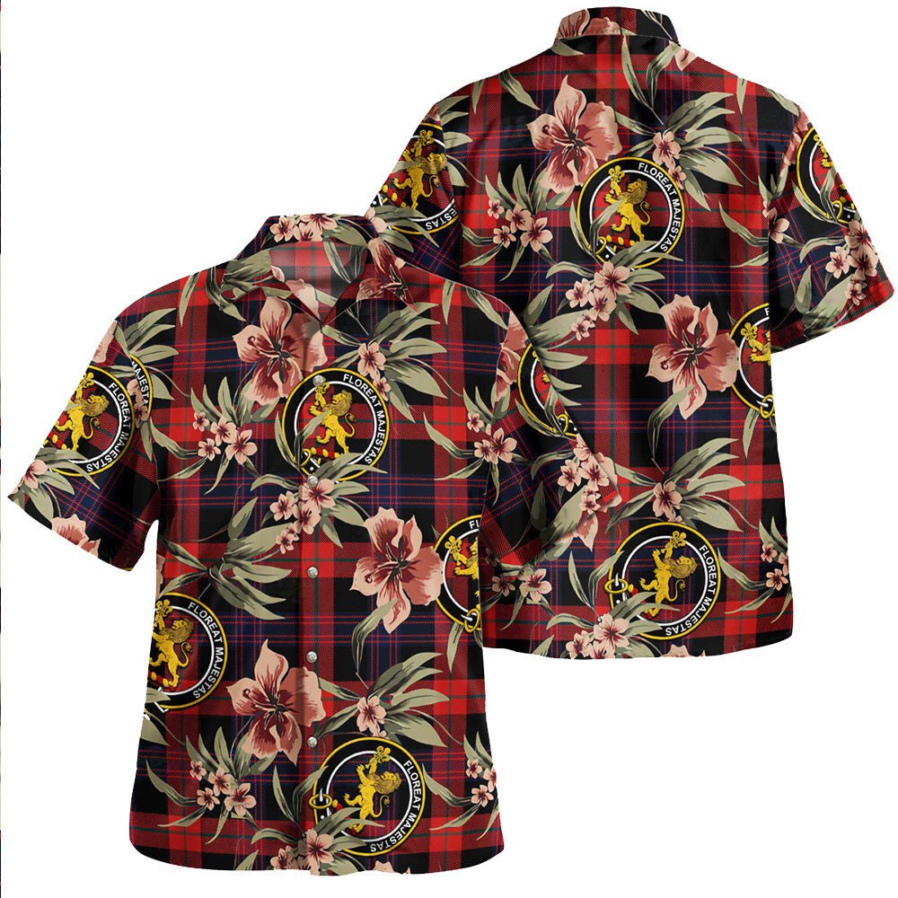 Brown (Broun) Modern Tartan Clan Crest Badge Aloha Hawaiian Shirt Tropical Old Style BT27 Brown (Broun) Modern Tartan Tartan Today   