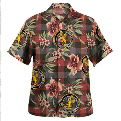 Brown (Broun) Weathered Tartan Clan Crest Badge Aloha Hawaiian Shirt Tropical Old Style DE80 Brown (Broun) Weathered Tartan Tartan Today   