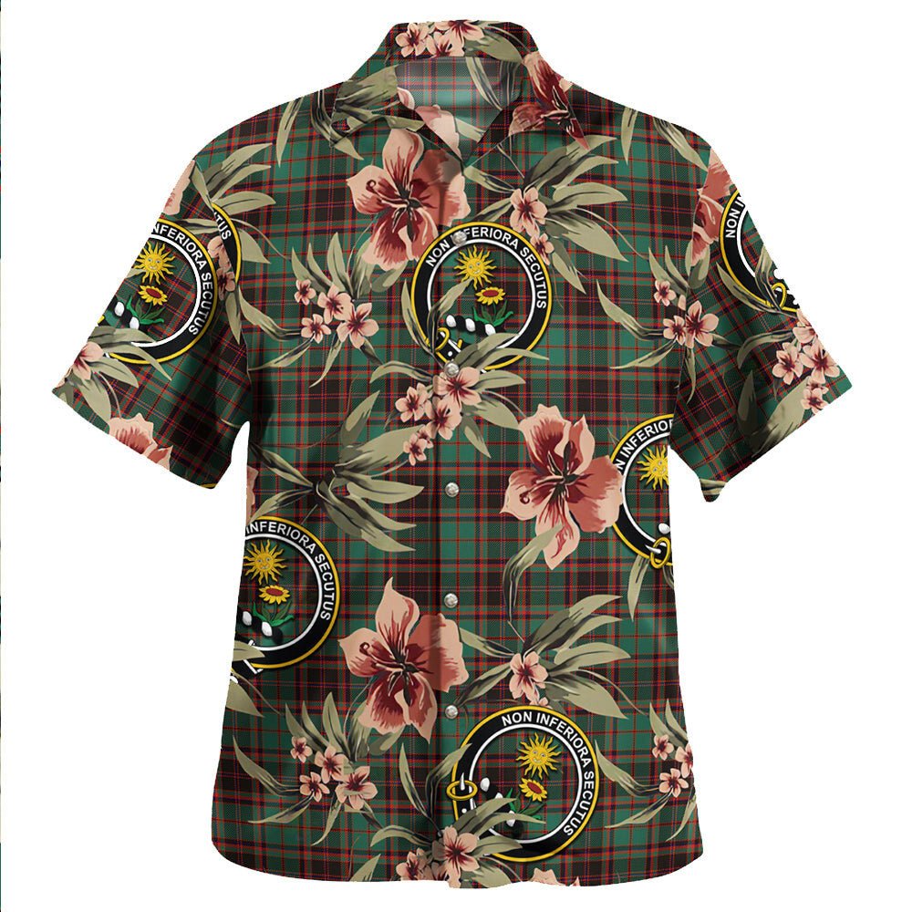 Buchan Ancient Tartan Clan Crest Badge Aloha Hawaiian Shirt Tropical Old Style CW96 Buchan Ancient Tartan Tartan Today   