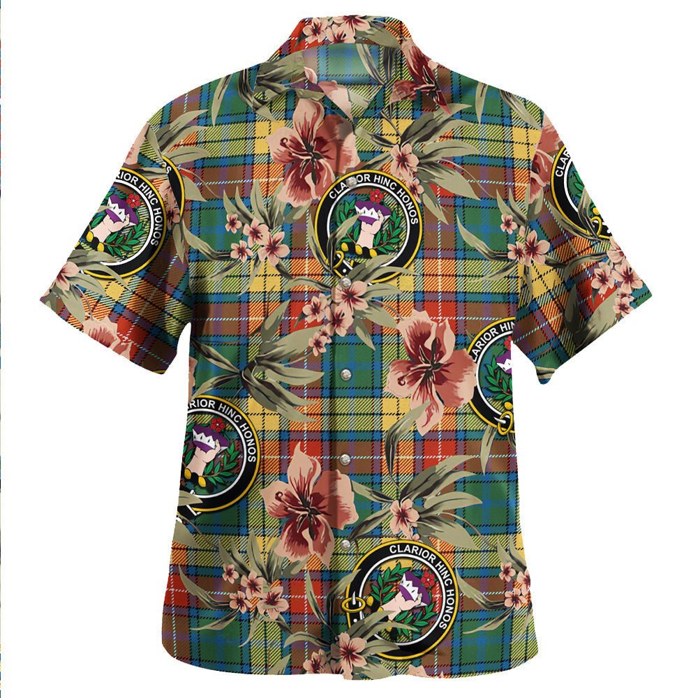 Buchanan Ancient Tartan Clan Crest Badge Aloha Hawaiian Shirt Tropical Old Style MR23 Buchanan Ancient Tartan Tartan Today   