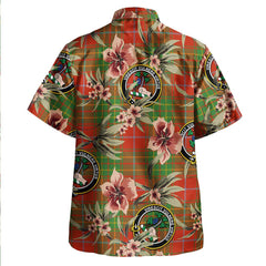 Burnett Ancient Tartan Clan Crest Badge Aloha Hawaiian Shirt Tropical Old Style GK15 Burnett Ancient Tartan Tartan Today   