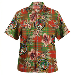 Burnett Ancient Tartan Clan Crest Badge Aloha Hawaiian Shirt Tropical Old Style GK15 Burnett Ancient Tartan Tartan Today   