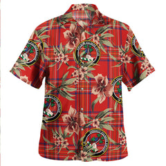Burnett of Leys Modern Tartan Clan Crest Badge Aloha Hawaiian Shirt Tropical Old Style TI50 Burnett of Leys Modern Tartan Tartan Today   