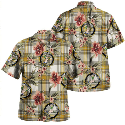 Burns Ancient Tartan Clan Crest Badge Aloha Hawaiian Shirt Tropical Old Style ZS16