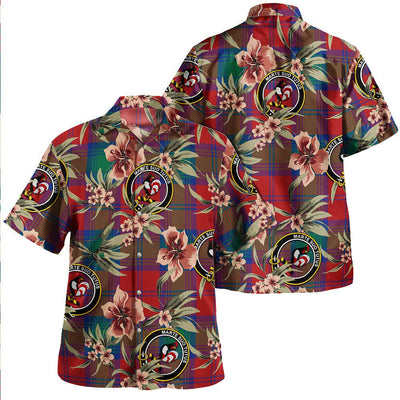 Byres Tartan Clan Crest Badge Aloha Hawaiian Shirt Tropical Old Style HI90