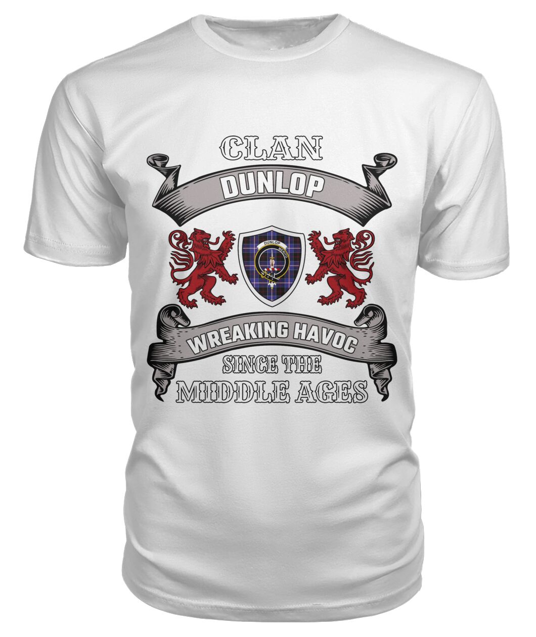 Clan Dunlop Family Tartan 2D T-shirt HT57 Dunlop Tartan Clan Tartan T-Shirt White S Dunlop Tartan Clan