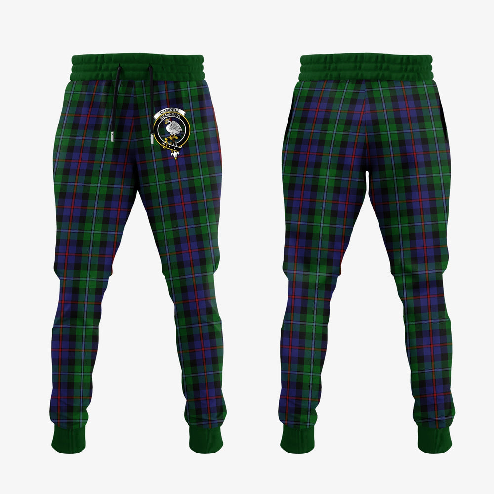 Clan Campbell Of Cawdor Tartan Crest Jogger Sweatpants AW23 Clan Campbell of Cawdor Tartan Today   