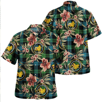 Campbell of Lochawe Ancient 2 Tartan Clan Crest Badge Aloha Hawaiian Shirt Tropical Old Style NM28