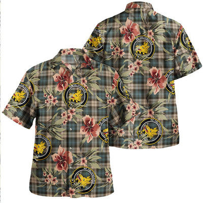 Campbell Weathered 2 Tartan Clan Crest Badge Aloha Hawaiian Shirt Tropical Old Style MB36