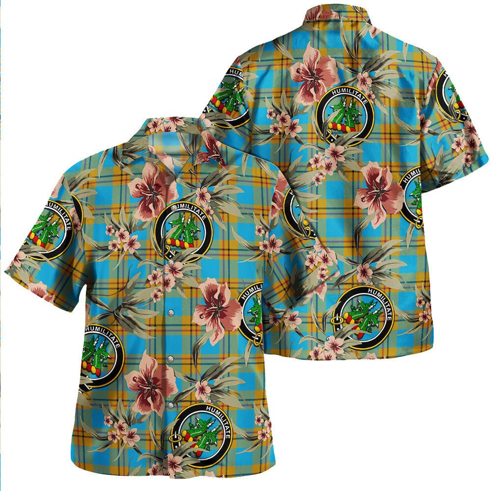 Carlisle (Carlill) Ancient Tartan Clan Crest Badge Aloha Hawaiian Shirt Tropical Old Style AC28 Carlisle (Carlill) Ancient Tartan Tartan Today   