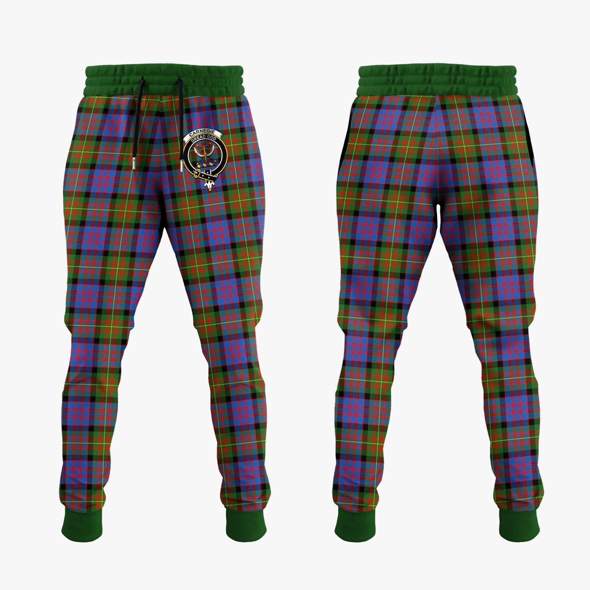Clan Carnegie Ancient Tartan Crest Jogger Sweatpants YN25 Clan Carnegie Tartan Today   