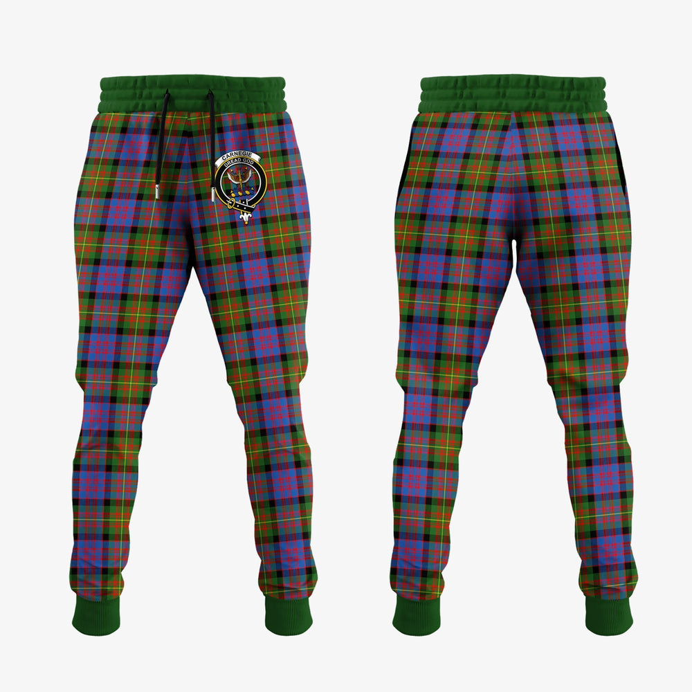 Clan Carnegie Ancient Tartan Crest Jogger Sweatpants YN25 Clan Carnegie Tartan Today   
