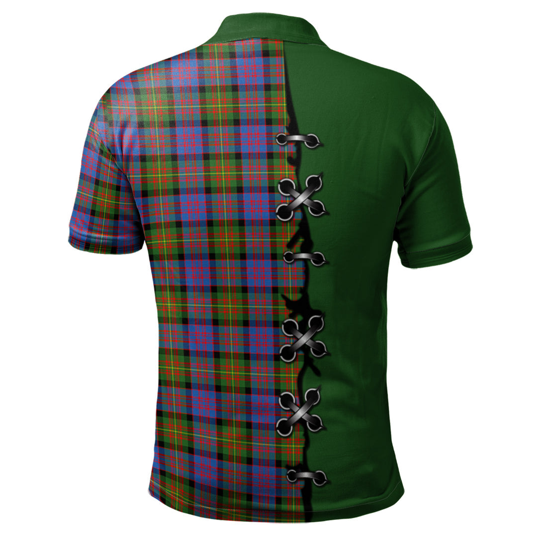 Clan Carnegie Ancient Tartan Polo Shirt - Lion Rampant And Celtic Thistle Style TW75 Carnegie Ancient Tartan Tartan Polo   