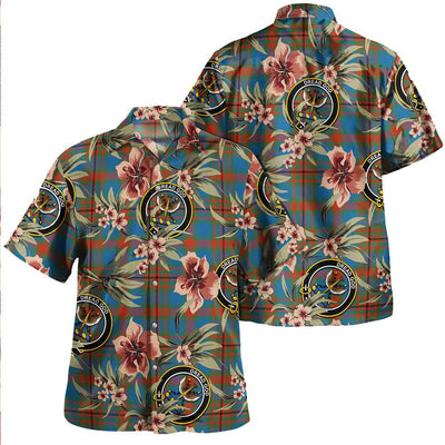 Carnegie Ancient Tartan Clan Crest Badge Aloha Hawaiian Shirt Tropical Old Style IB45