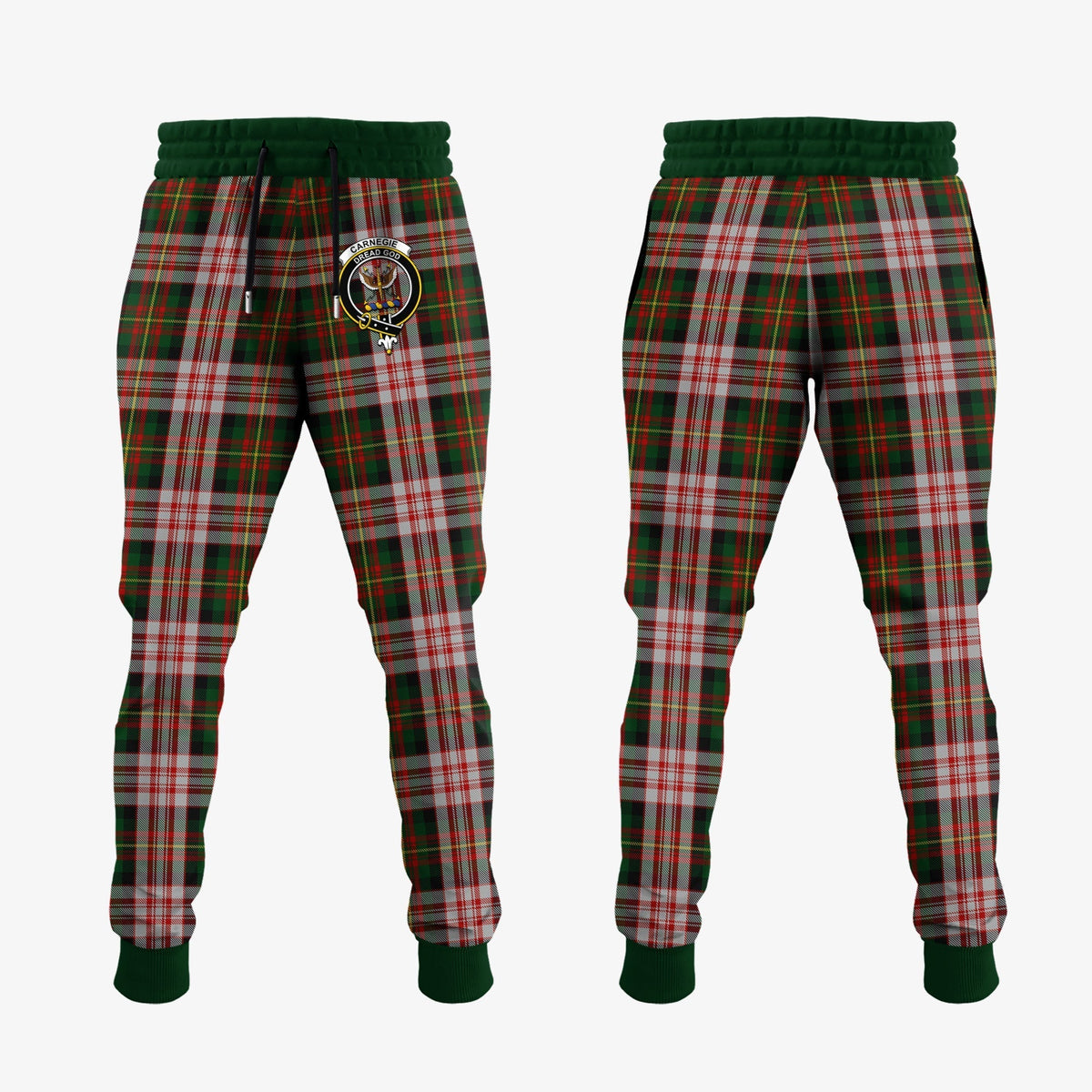 Clan Carnegie Dress Tartan Crest Jogger Sweatpants VW38 Clan Carnegie Tartan Today   