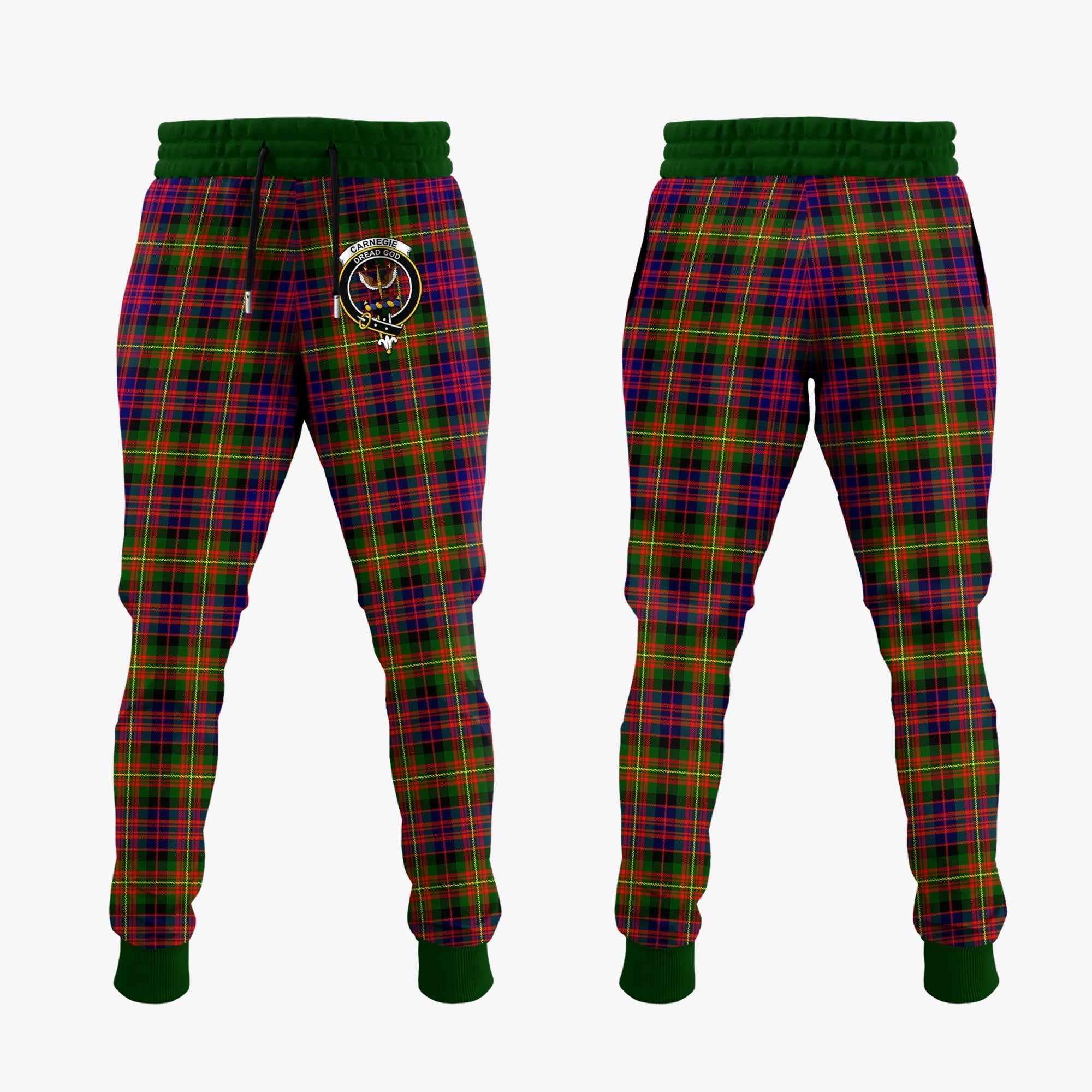 Clan Carnegie Modern Tartan Crest Jogger Sweatpants XX15 Clan Carnegie Tartan Today   