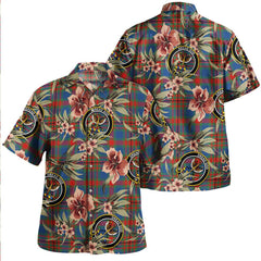 Carnegie Modern Tartan Clan Crest Badge Aloha Hawaiian Shirt Tropical Old Style WM97 Carnegie Modern Tartan Tartan Today   