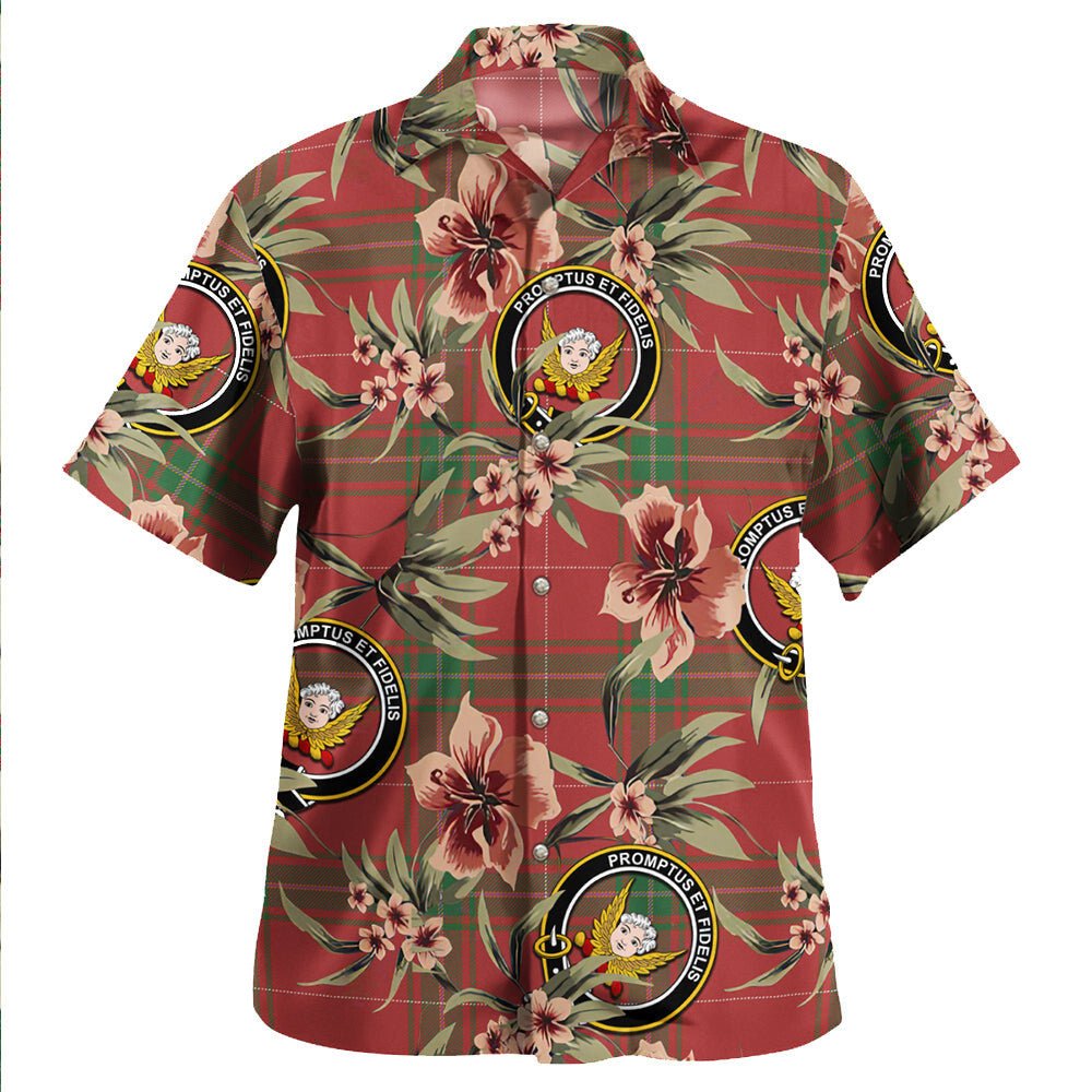 Carruthers Ancient Tartan Clan Crest Badge Aloha Hawaiian Shirt Tropical Old Style FB49 Carruthers Ancient Tartan Tartan Today   