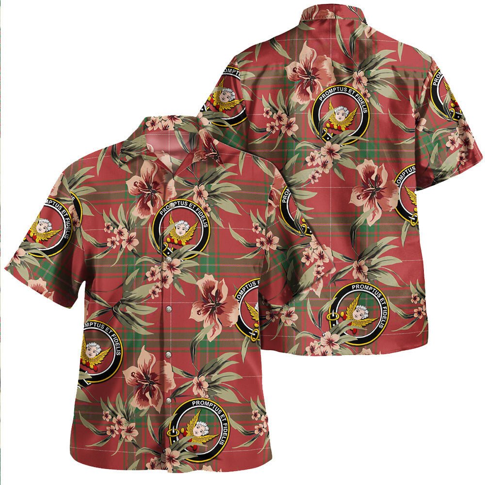 Carruthers Ancient Tartan Clan Crest Badge Aloha Hawaiian Shirt Tropical Old Style FB49 Carruthers Ancient Tartan Tartan Today   